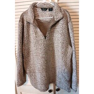 Stillwater Supply Co Jacket Women XL Sherpa Pullover Long Sleeve Zip Gray Tribal